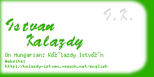 istvan kalazdy business card